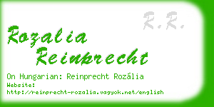 rozalia reinprecht business card